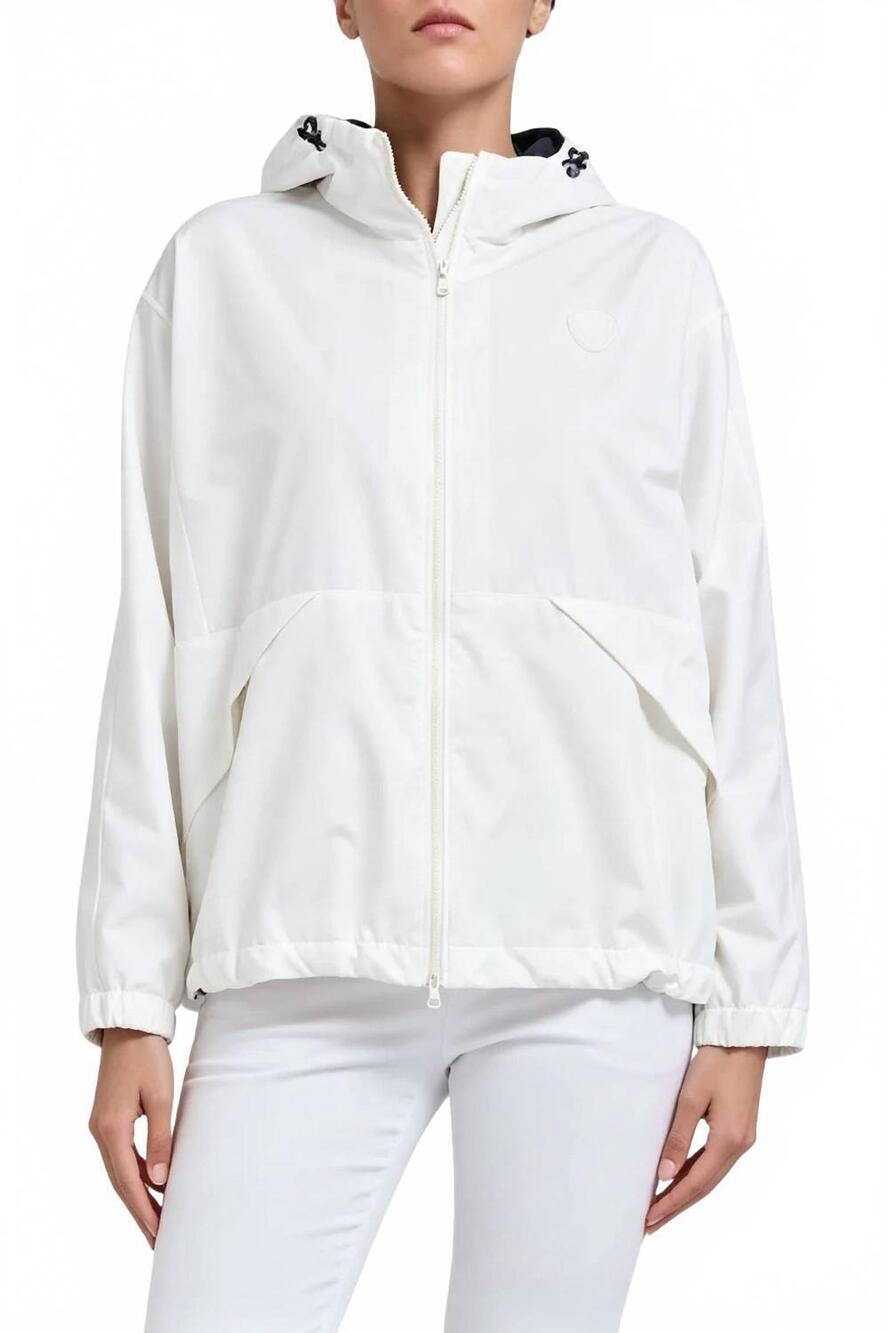 NEW BRUNELLO CUCINELLI nylon hooded outerwear jacket in white